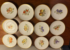 12 Vtg Hutschenreuther Germany PASCO Porcelain Fruit Dessert Plates 8