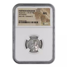 c. 93-69 BC Parthian Kingdom Sinatruces, AR Drachm NGC Ancients MS picture