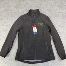 Clique Jacket Mens Medium Black Softshell Full Zip Amazon Fresh Logo picture