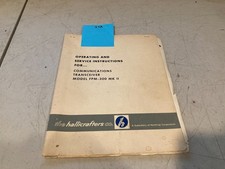 Vintage Hallicrafters FPM-300 MK II Transceiver Operating Service Manual Origina picture