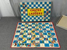 Vtg 1943 Chutes and Ladders Board Game Nice Condition Milton Bradley #4195 A USA picture