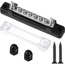 12v 150a Marine Ground Bus Bar with Cover 10Gang Block picture