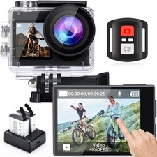 icefox i8 Action Camera with 20MP, 5X Zoom, Underwater small, Jet Black picture