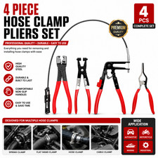 4PCS Hose Clamp Pliers Set Long Reach Swivel Jaw Radiator Fuel Line Removal Tool picture