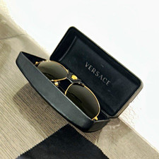 Versace MOD. 2150-Q Men’s Rectangle Sunglasses Black Tinted Lens 140mm picture