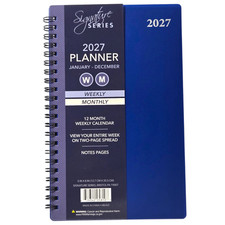 Signature 2027 Weekly & Monthly Planner Calendar, Jan-Dec,  5