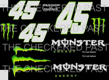 1/12 Losi Toyota Camry Decals for Tyler Reddick Monster Energy #45 picture