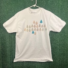 Vintage Oneita Power-T Save Our Forests T-Shirt White Large 90s Single Stitch picture