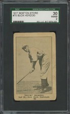 1917 BOSTON STORE BUCK HERZOG 75 GOOD H801-8 RARE SGC 2 BASEBALL NEW YORK GIANTS picture