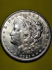 1921-S MORGAN SILVER DOLLAR. MINT STATE. BU HIGH RATED. picture