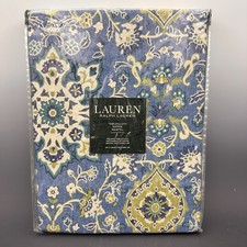 RALPH LAUREN Chambers Medallion Cobalt Blue Tablecloth OBLONG 60 x 104 NEW NWT picture
