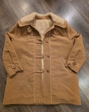 Vtg 70s Arthur Jay Rovercoat Shearling Boho Rancher Jacket Women M Penny Lane Mo picture