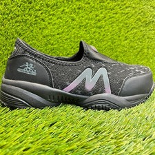 Moxie Trades Zena Womens Size 8 Black Lavender Composite Toe Safety Work Shoes picture
