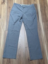 NWOT J.  Lindeberg  Flat Front Wool Blend Gray Golf Pants SZ 34 x 34 Slim Fit picture