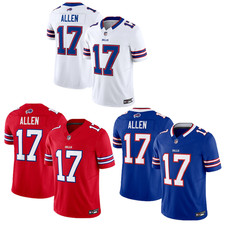 NWT Men's Bills #17 Josh Allen Red//White Stitched Game Player Jersey picture