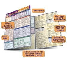Brand new - QuickStudy | Spanish Grammar Laminated Study Guide picture
