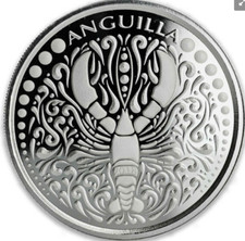 2018 Anguilla Lobster Caribbean .999 1 oz silver Scottsdale BU in capsule picture