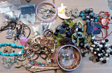 Vintage Estate Modern Costume Jewelry 25+ pcs Wearable  1.5 lb Olympic pin, picture