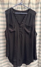 Torrid Harper Black Sleeveless Blouse Size 2X picture