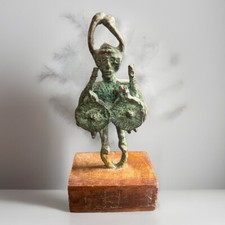 Vintage Sardinia Nuragic Warrior Cast Bronze Sculpture/Statue picture
