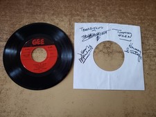 GUARANTEED ALL 4 TEENAGERS SIGNED 1950s VG+ frankie lymon Why Do Fools Fall 45 picture