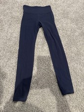 Athleta Elation Navy Ultra High Rise Ankle Leggings Women XS Logo Solid picture