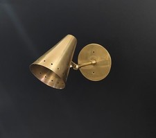 Light Cone Handmade Vintage Wall Mid Century Modern Raw Brass picture