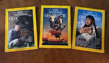 National Geographic December 1995 Jane Goodall, June 1997,  June 1994 picture
