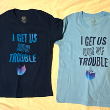 Twin Boys 4/5T Cotton Graphic Print Tee Set Tagless both shirts included picture