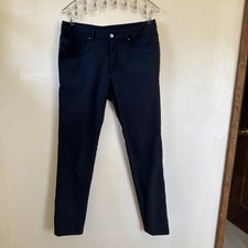 Lululemon Commission Pants Slim Fit Navy Blue Mens 33x29 Performance Stretch picture