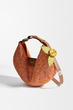 NIB Loewe x Paula’s Ibiza Leather Flower Pistil Pin Brooxh Charm Yellow Green picture