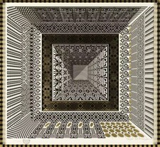 Pedro Friedeberg MINAS DEL REY SALOMON HEIGHT 85 / WIDTH 90 Gold Paper picture