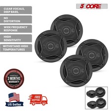 5Core Coaxial Car Door Speakers 6” 4Pcs 500W 4Ohm 2 Way Audio Speaker w Tweeter picture