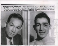 1942 Press Photo Former Featherweight Champion Boxer Willie Pepe in 1942 & 1958 picture