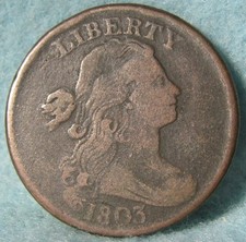 1803 Draped Bust Large Cent ~ Old US Coin #670 picture