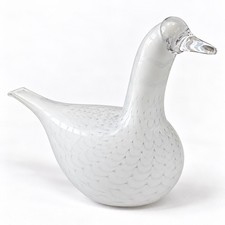 Iittala Oiva Toikka White Whooper Swan Bird Signed Nuutajärvi Finland picture