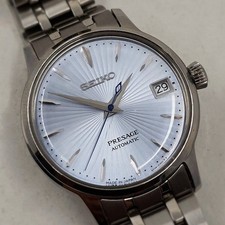 Seiko Presage Cocktail Time Light Blue 33.8 MM Automatic Watch SRP841J1 picture