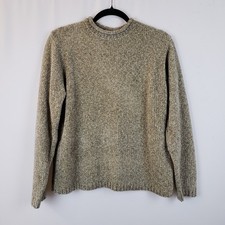 Croft Barrow Sweater M Chenille Heathered Beige Roll Neck Soft Minimalist Hygge picture