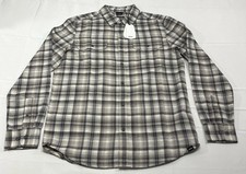 Prana Flannel Shirt Edgewater Size Small Standard Fit Flap Chest Pockets Organic picture