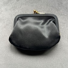 Vintage Simpro Black Satin Coin Purse picture