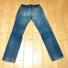 EVISU No.1 Special Selvedge Denim Jeans Heavy Fade Whiskers Honeycomb W33 Japan picture