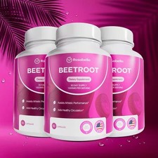 3-Bottle  Rosabella Organic Beetroot,Nitric Oxide Booster for Heart &Circulation picture