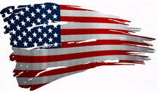 AMERICAN FLAG RED WHITE BLUE LASER CUT OUT 36