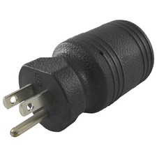30111-BK Locking Adapter U.S. 3 Prong Male Plug To 15 Amp Locking Female Conn... picture