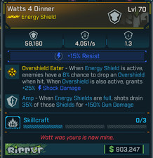 Borderlands 4 OP⭐  WATTS 4 DINNER SHIELD⭐150% AMP ⭐ PC/XBOX/PS4/PS picture