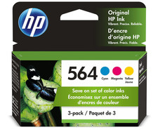 HP 564 Tri-Color Ink Cartridges - Cyan Magenta Yellow (Choose Exp Date) - NEW  picture