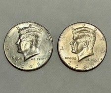 2008-P & 2008-D Kennedy Half Dollars P&D Set / NIFC / Circulated /  picture