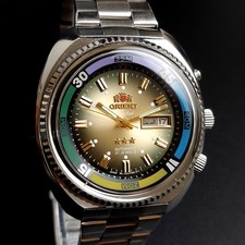 Japan Automatic Watch Orient KING DIVER Watch KD 21 JEWELS Original Gold Dial SK picture