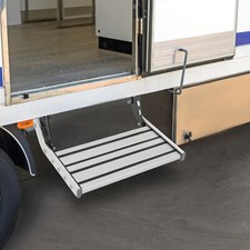 Folding RV Step Manual RV Step RV Trailer Camper Step with LED Light 330lbs Load picture