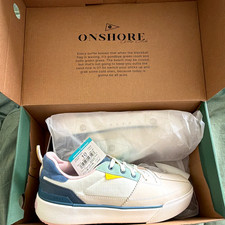 REEF Onshore Pines Men's Low Top Lace Up Cushioned Golf Sneakers White/Blue picture
